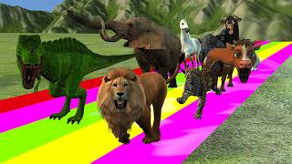 3D Animals Rainbow Race & Extreme Obstacle Challenge! 🦅🌈 screenshot 5