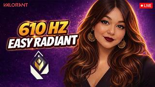 🔴 610 HZ pe bhi nhk lag raha || Facecam Stream || Girl Gamer Valorant Live
