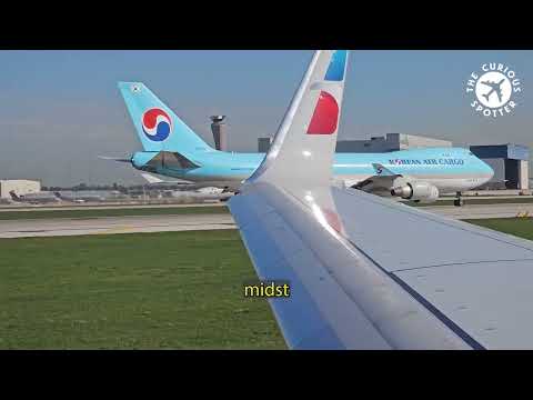Amazing Boeing 747 takeoff roll viewed from aboard another plane