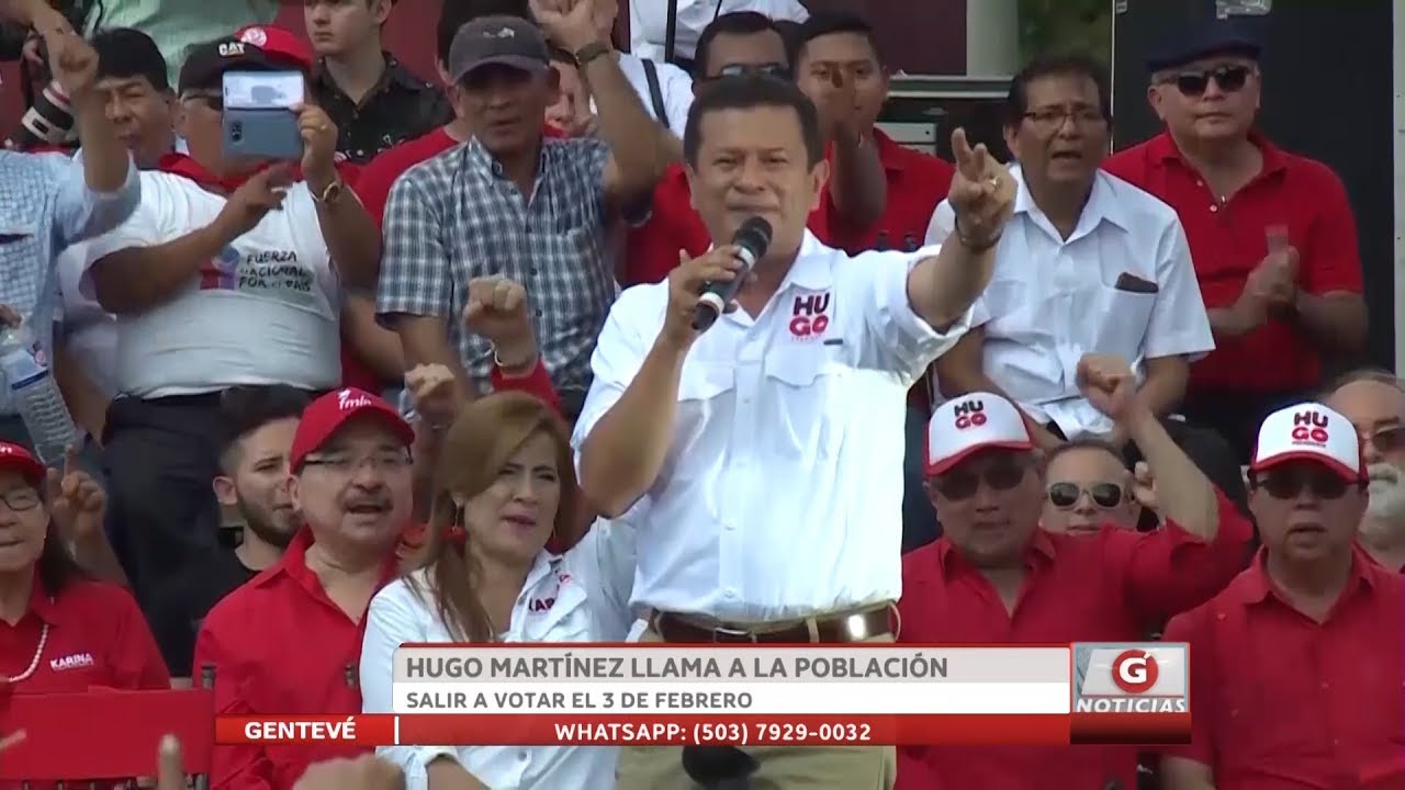 Hugo Martínez llama a la población salir a votar el 3 de febrero newspaper mockup