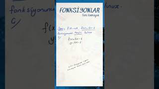 Fonksiyonun Tersi Nasıl Bulunur?