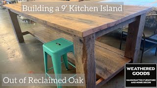 9' Rough Sawn Kitchen Island