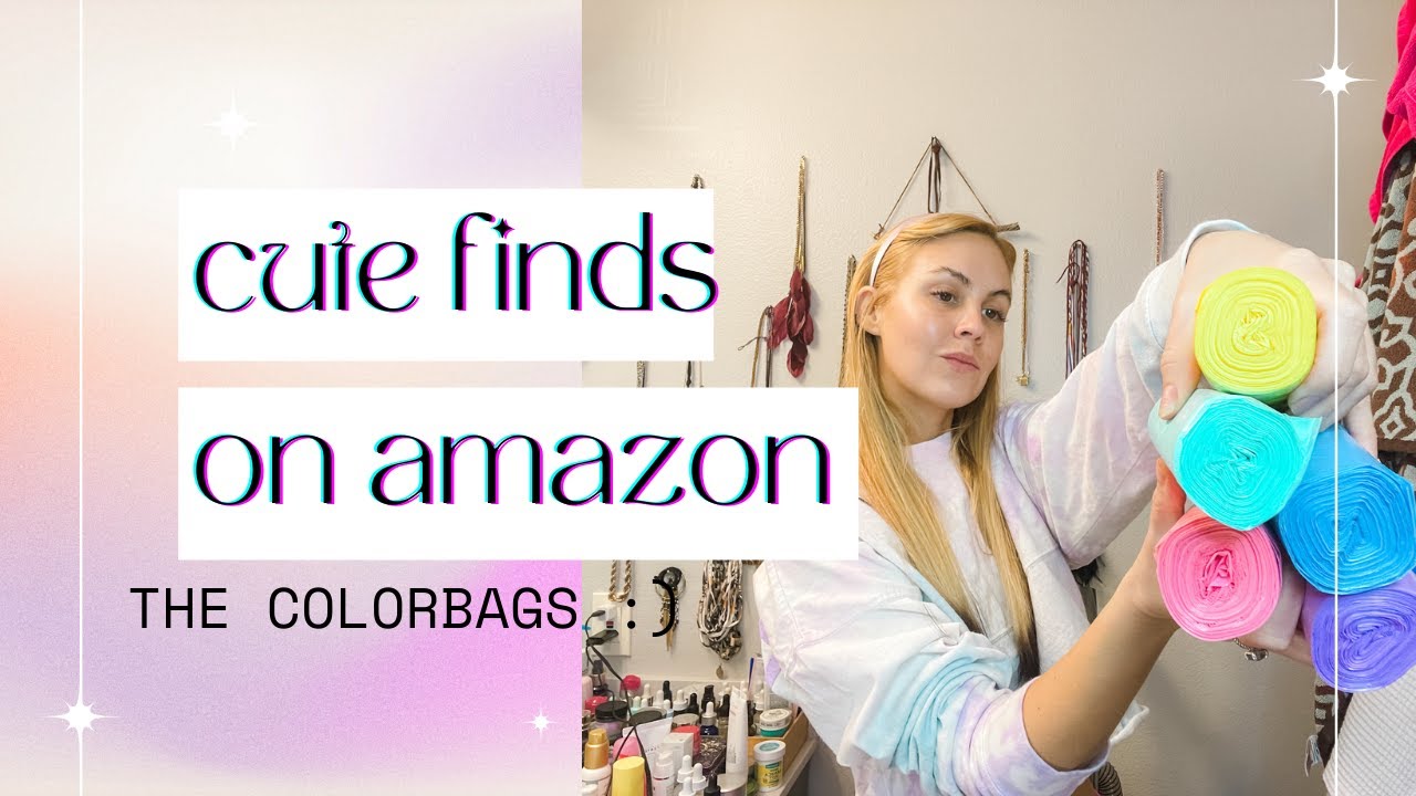 product review: amazon finds, small cute RAINBOW 🌈 garbage bags 😊