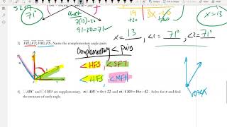 Week 8 Special Angle Pairs Practice Problems video 2