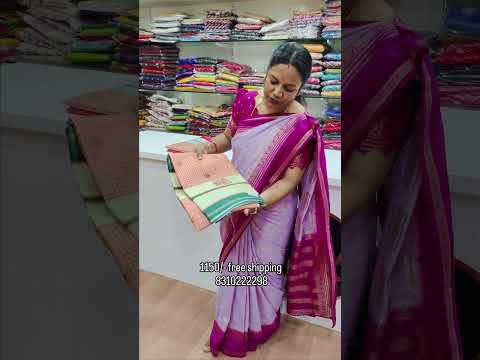 Super stunning soft Tusser silk fancy saree No cod no return and refund.