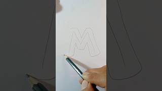 membuat huruf M kapital #viral #drawing