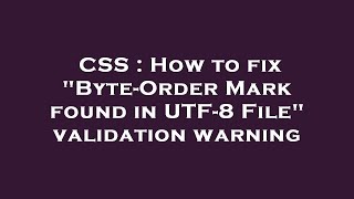 CSS : How to fix \\