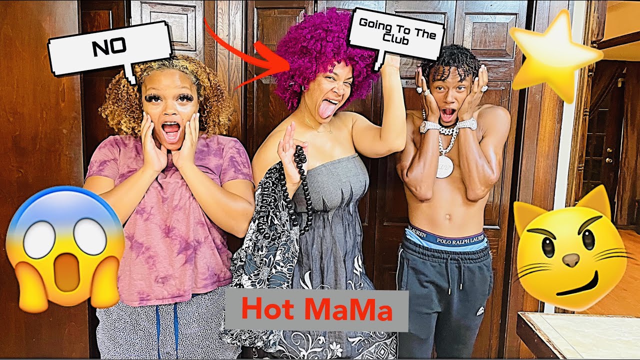 Mom Dyed Her Hair Purple 🟣 And Cut Her Hair 💇🏽‍♀️ - She's Going To The Club