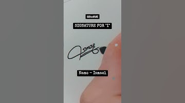 Signature for I | Ismael | SBtellME Calligraphy and Handwriting #shorts #signature #art