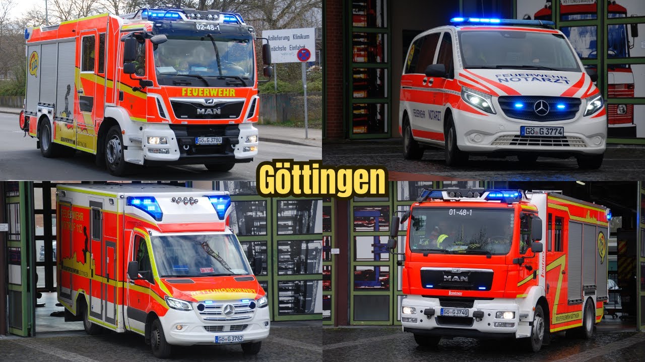 [THW,Feuerwehr,Polizei,uvm.] Einsatzfahrten in Göttingen || Seltene Fahrzeuge und Fotoshootings