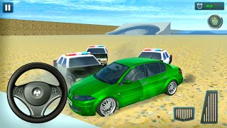 Renault Logan Driving & Escaping From 3 Police Cars! - Android Gameplay screenshot 1