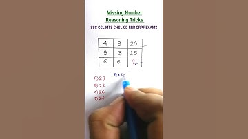 Missing Number| Reasoning Tricks in Hindi| Reasoning Classes for SSC CGL CHSL MTS CRPF RRB |#shorts