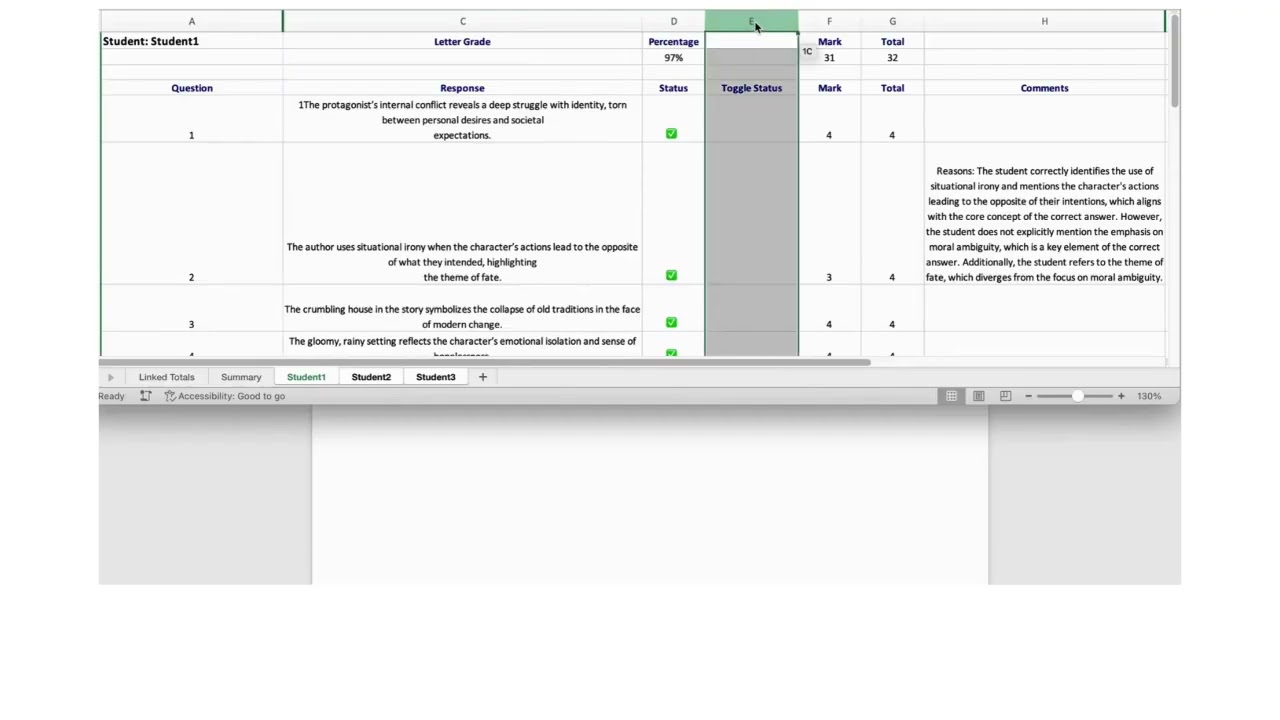 📝 Hide Columns in Grade Reports: Edit Multiple Sheets Simultaneously
