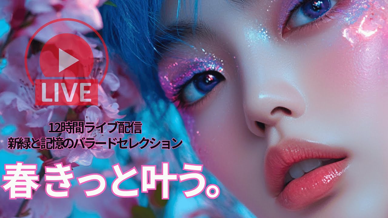 12時間ライブ配信】春～新緑と記憶の情景バラード集｜癒しと感情が巡る