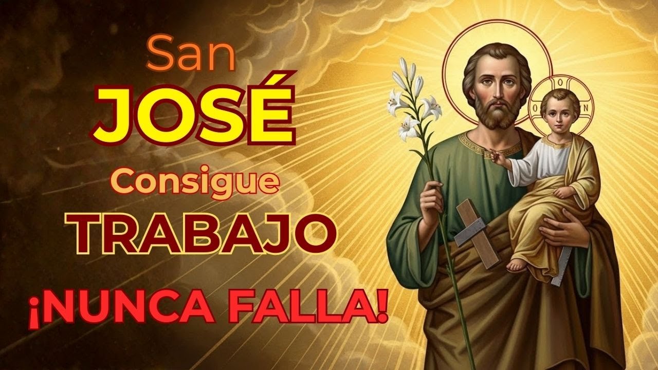 Oración Poderosa a SAN JOSÉ para Conseguir TRABAJO URGENTE 🙏💼 - YouTube
