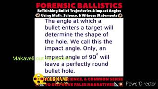 2Pac Forensic Ballistic Rethink Bullet Trajectories,impact angles use math,Science,witness statement