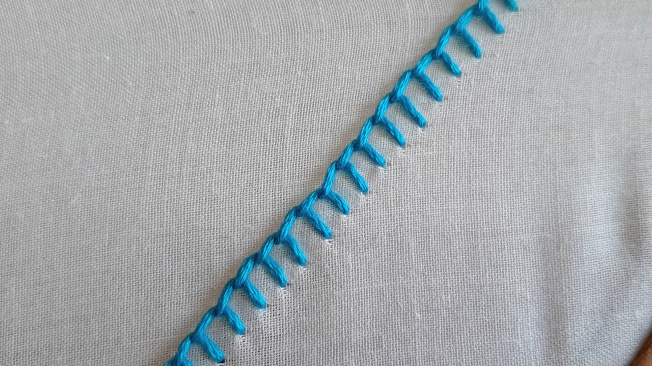 Blanket Stitch Embroidery | Buttonhole Stitch | Hand Embroidery Work ...