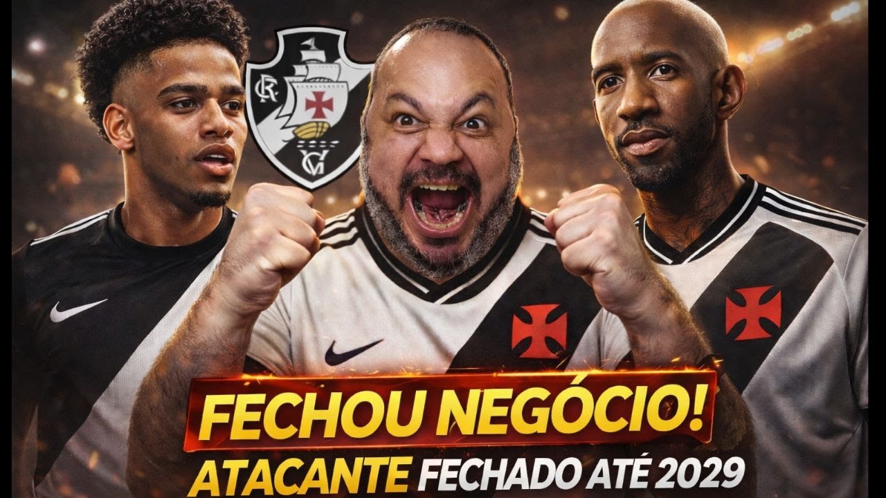 SAIU AGORA! ATACANTE ASSINA ATÉ 2029 E VASCO FECHA ACORDO COM CRAQUE!