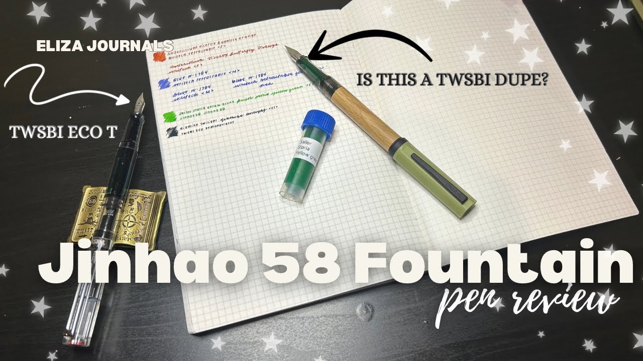 Jinhao 58 Fountain Pen Review|Amazon Haul|Is this a TWSBI Dupe? #amazonfinds #fountainpen #inkswatch