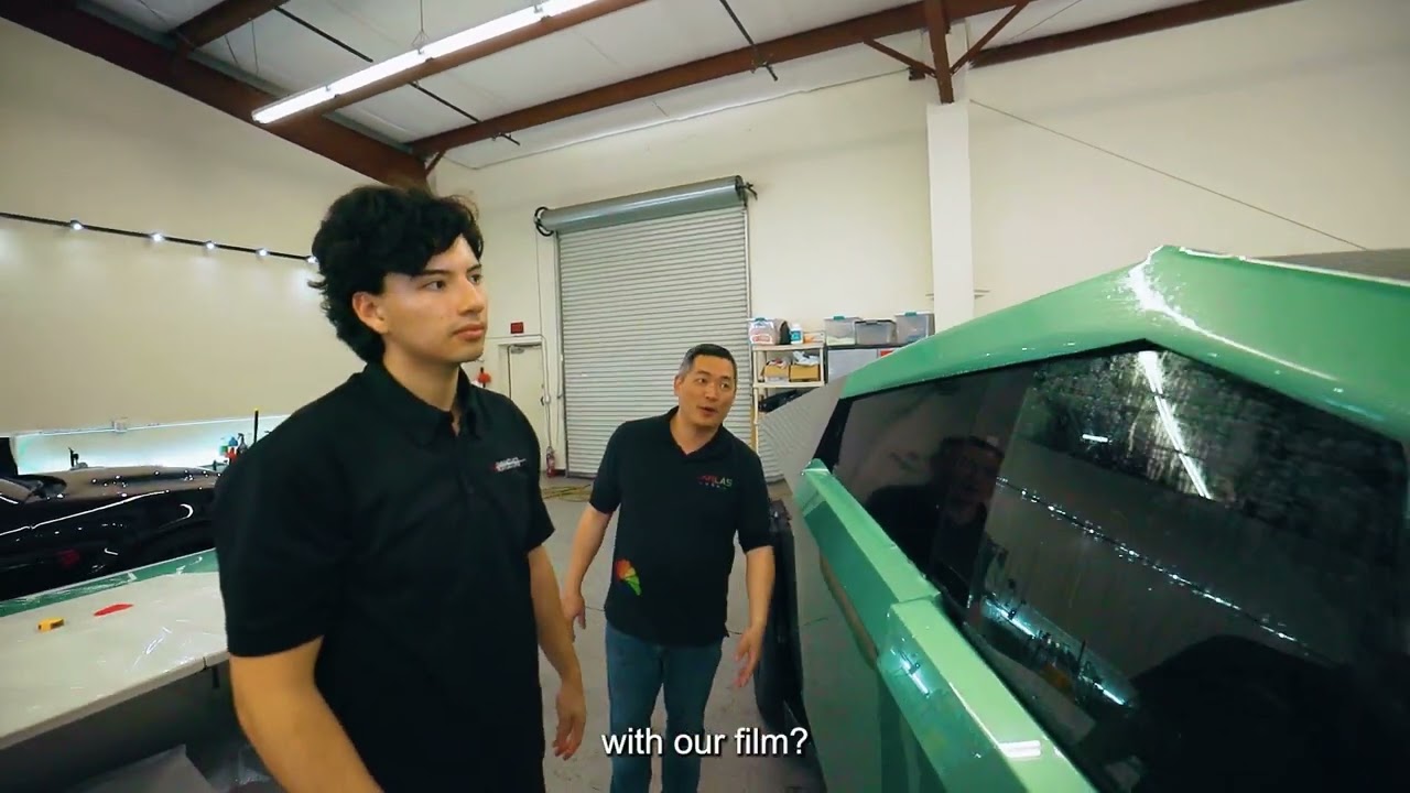 Carlas USA Color PPF Installation Training on a  CyberTruck