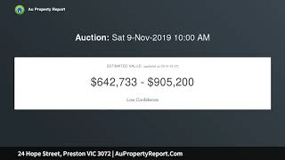 24 Hope Street, Preston VIC 3072 | AuPropertyReport.Com