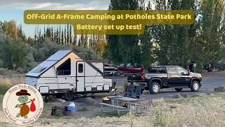 A-frame Camping Off Grid at Potholes State Park