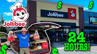 Eating at JOLLIBEE for 24 Hours • Stealth Camping #VANLIFE screenshot 5