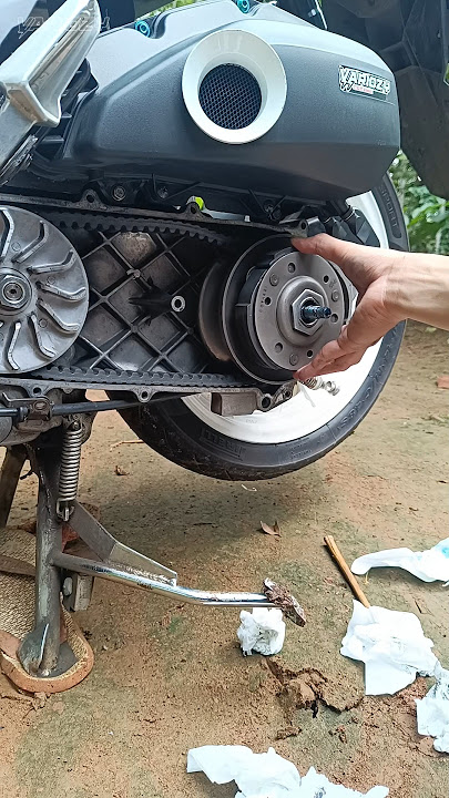 cara memasang v-belt vario dengan benar? #vario #vario150 #honda #cvt #matic