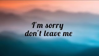 SLANDER_I'm sorry don't leave me i want here with me (lyrics) Love is gone Resimi