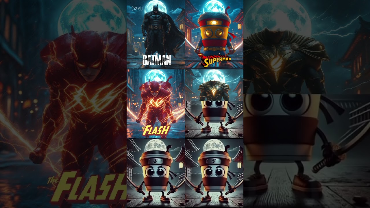 Cappuccino Assassino in 6 different cartoon styles