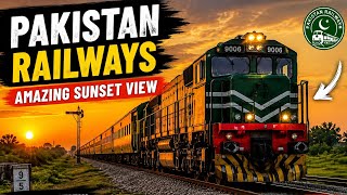 🚆 Pakistan Railways Beautiful Train Journey | Sunset Train Video 2026یا
