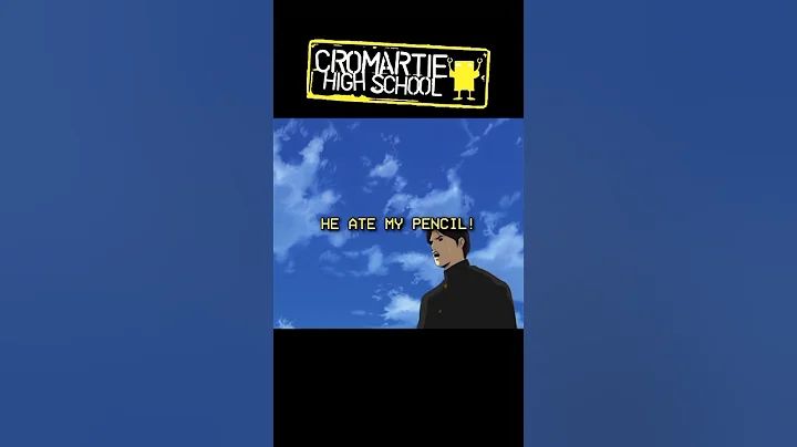 HE ATE THE PENCIL  #anime #retrocrush #cromartiehi...