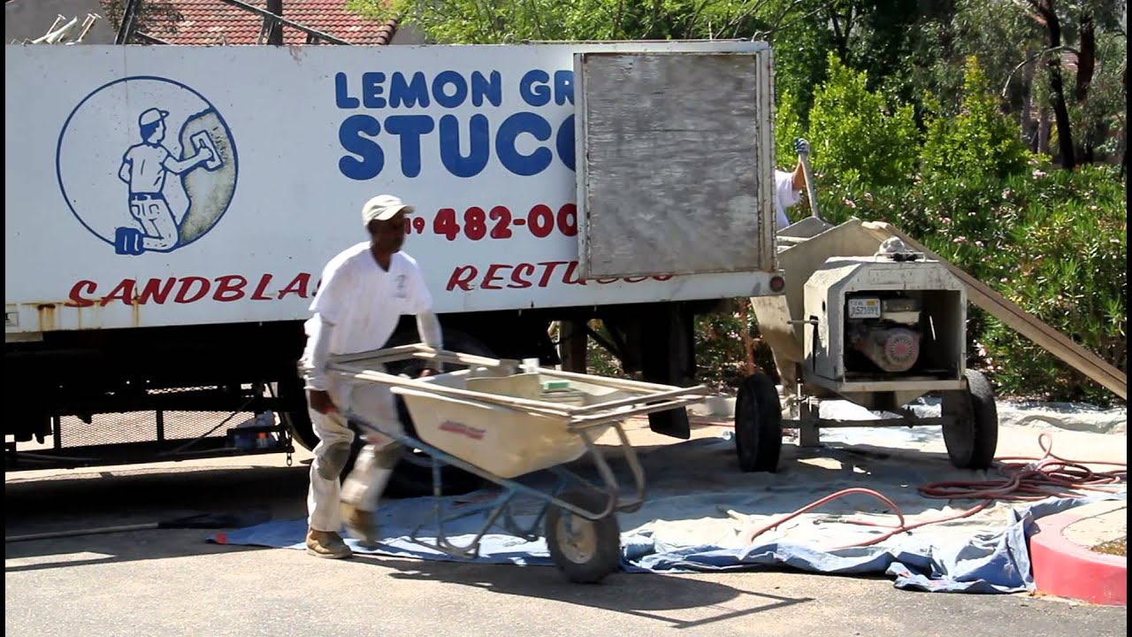 How to Make and Mix Portland Cement Stucco in a Wheelbarrow 