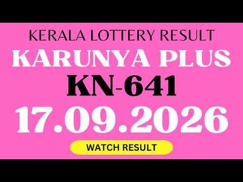 17/09/2026 | KARUNYA PLUS KN-641 LOTTERY RESULT