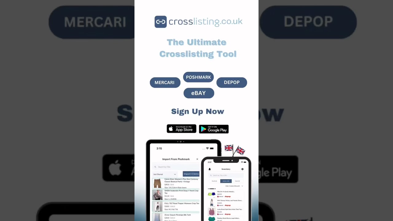 Crosslisting Uk - ebayuk Poshmark UK Amazon Uk