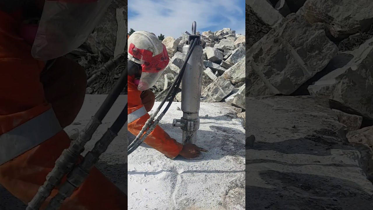 Drilled and Splitting Erosion Control Stone.mp4