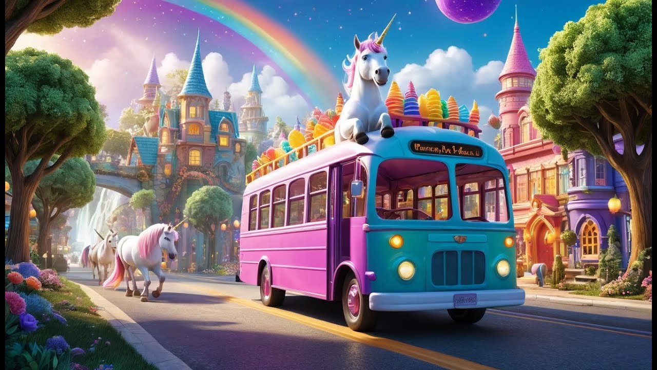 The Unicorns on the Bus | Magical Unicorn Song for Kids | Sing Along Fantasy Adventure