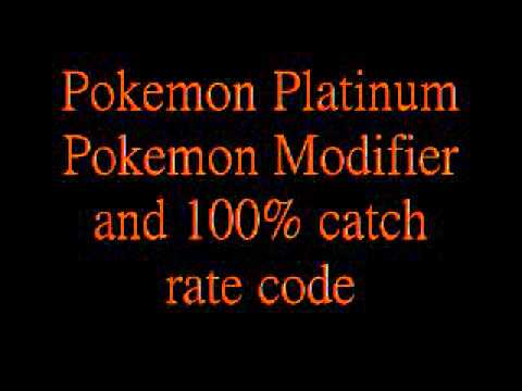 Pokemon Platinum Pokemon Modifier and 100% Catch Rate code.wmv