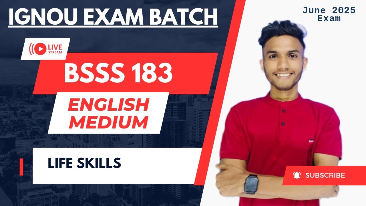 BSSS 183 LIFE SKILLS TOP 20 FINAL CLASS |  IMPORTANT QUESTION | IGNOU WALAY