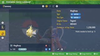 LEVEL 100 SHINY RARE MARK KITAKAMI MAGIKARP Pokemon Scarlet Violet DLC