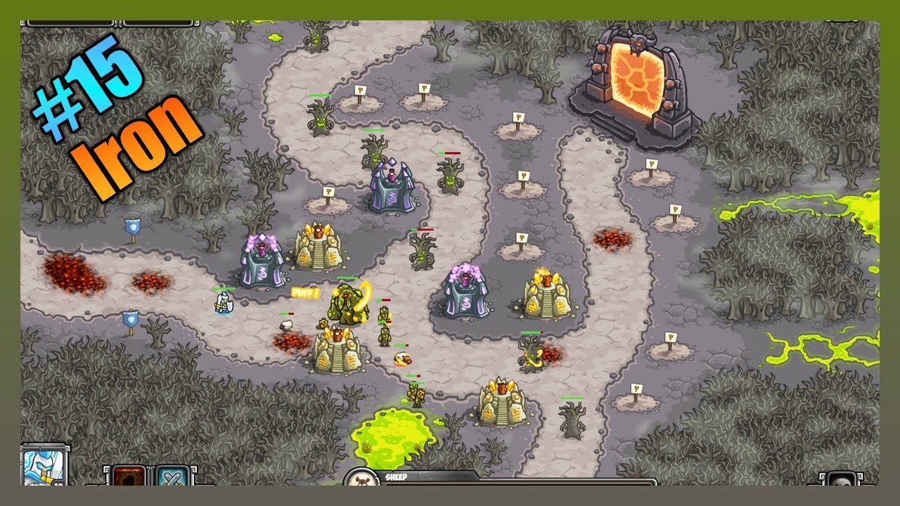 ROTTEN FOREST Iron Challenge Walkthrough【Veteran】| Kingdom Rush (Elite Level)