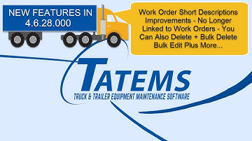 TATEMS 4.6.28.000 Update Work Order Short Descriptions Improvements And More