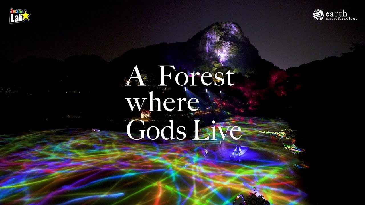 TeamLab A Forest Where Gods Live Earth Music ecology YouTube