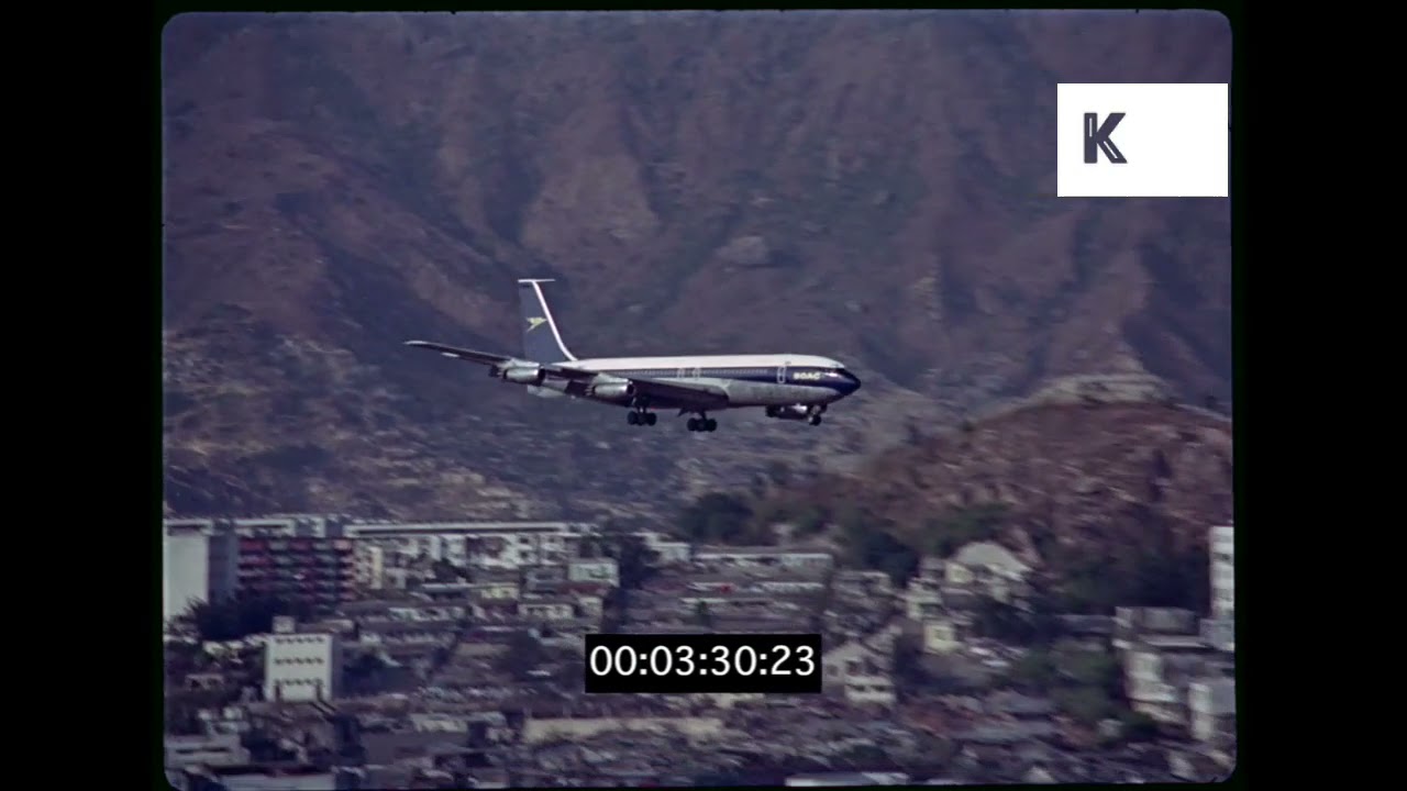 1960s Hong Kong International Airport, Boac Boeing 707 Landing, 35mm