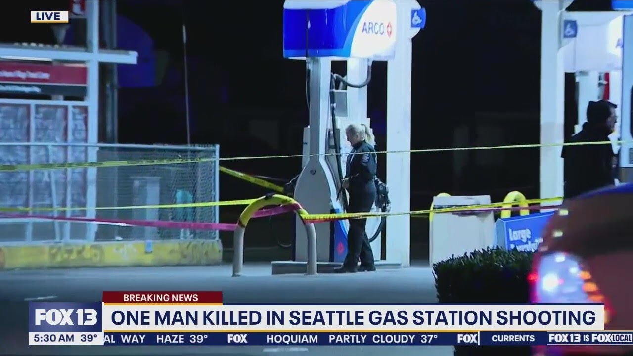One man killed in Seattle gas station shooting - YouTube