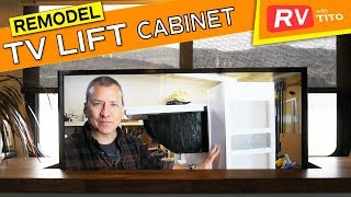 Motorized TV Lift Cabinet/Desk Build in RV (Part 2) | Class C RV Renovation | RV with Tito