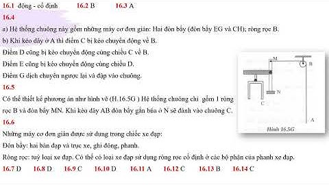 Giải bài tập vật lý lớp 6 bài 16