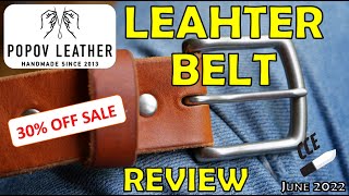 Review Popov Leather Belt - Full-Grain Horween Leather - Made In Canada Its An Edc Item