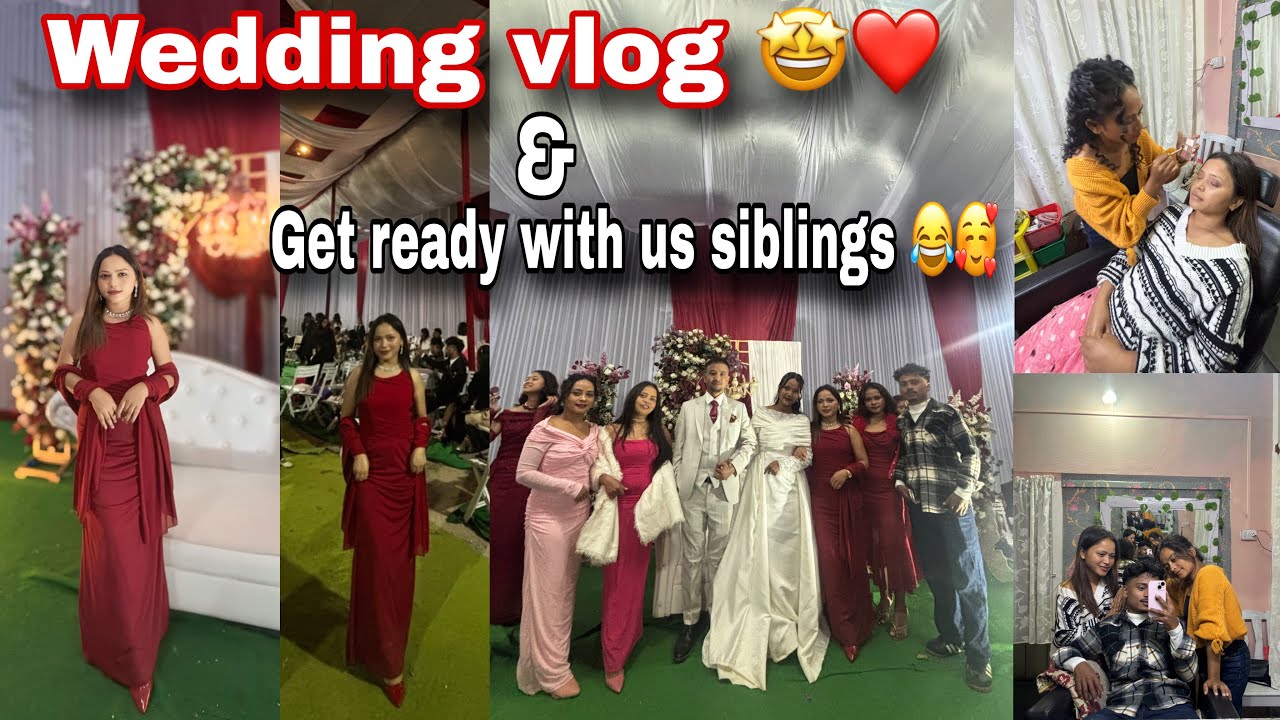 Get ready with us (siblings) for wedding😂❤️|| Wedding vlog🫶🏻❤️#wedding #weddingvlog #siblings #vlog 