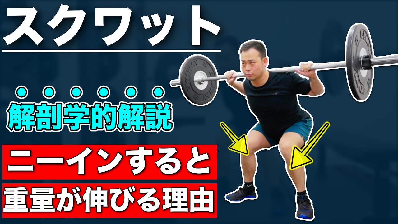 【スクワット】ニーインの原因と改善方法【膝痛】